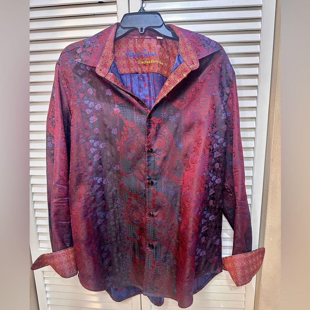 Robert Graham Limited Long Sleeve “ REGAL DREAMS Burgundy Shirt